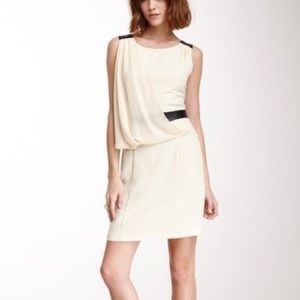 C.Luce Draped Front Dress in Cream